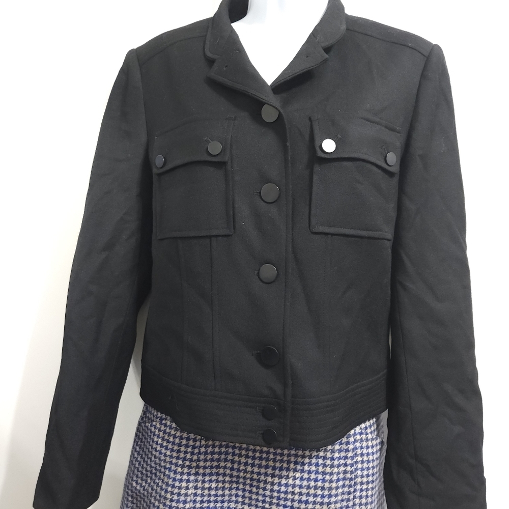 TABLOTS Black Wool Jacket Size 8